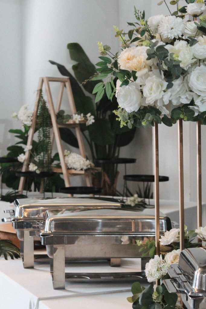 Wedding buffet set up